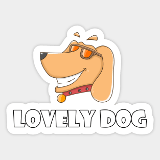 funny stylish dog cool cartoon Sticker